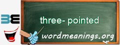 WordMeaning blackboard for three-pointed